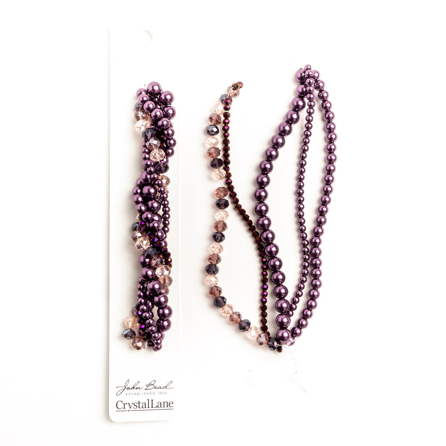 Crystal Lane DIY Wisteria Twisted Glass & Pearls Beads, 5 Strands