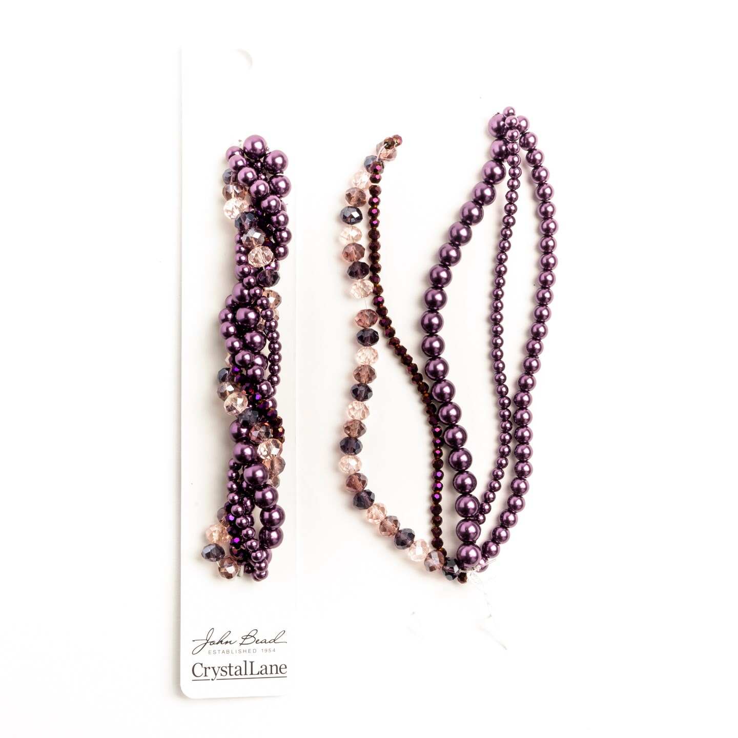 Crystal Lane DIY Wisteria Twisted Glass &#x26; Pearls Beads, 5 Strands