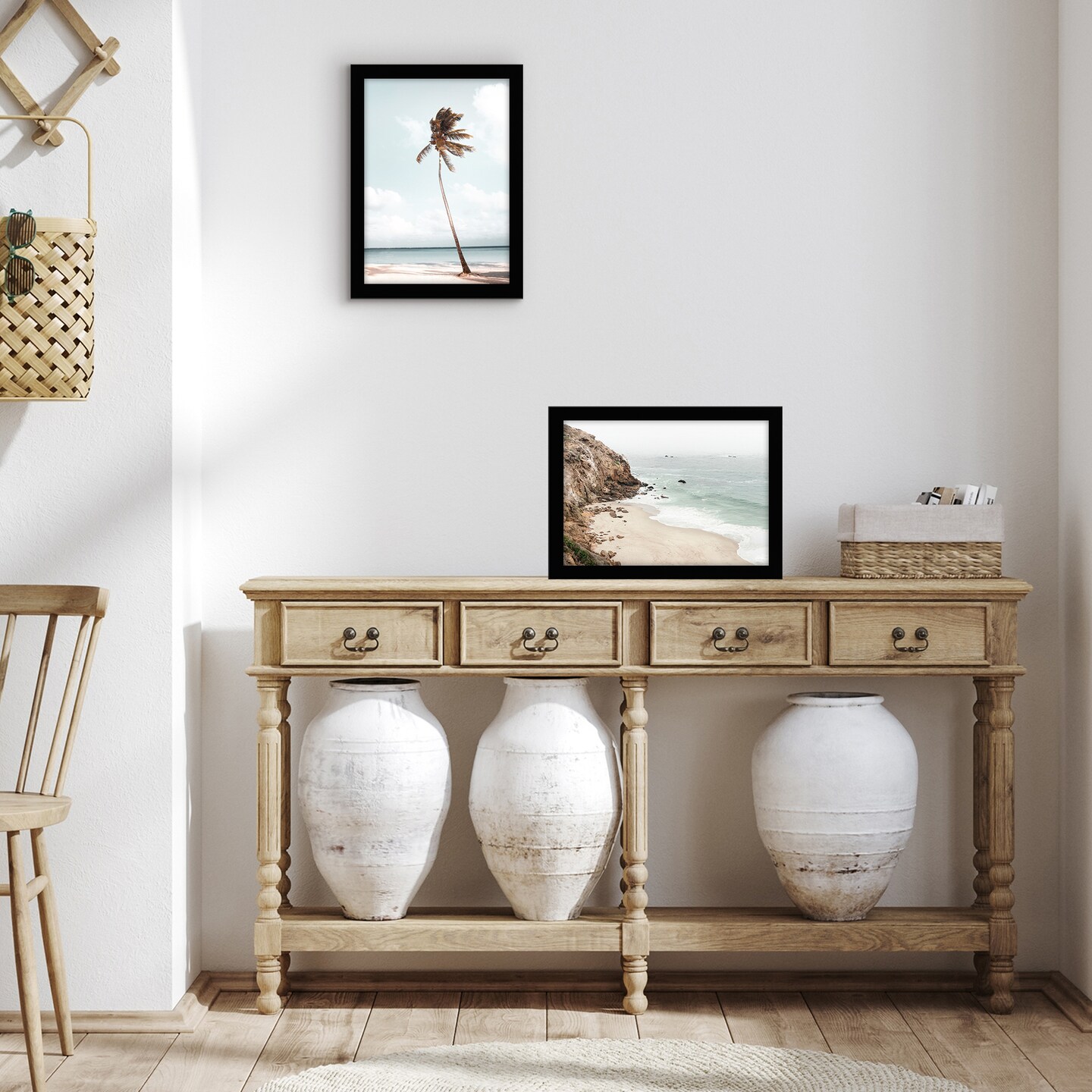 Americanflat A2 A3 A4 A5 Poster Frame - Picture Frame to Display Posters - Ideal for Documents and Artwork - Plexiglass Cover - Adjustable Hanging Hardware - Includes Easel