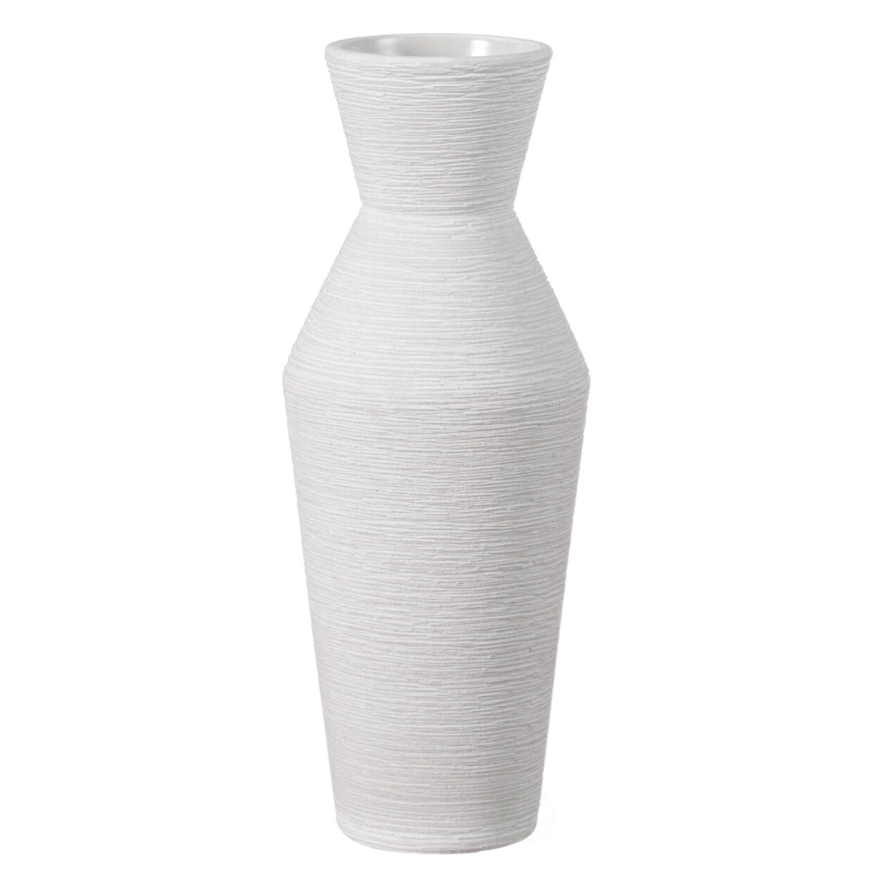 Uniquewise Decorative Ceramic Round Sharp Concaved Top Vase Centerpiece Table Vase