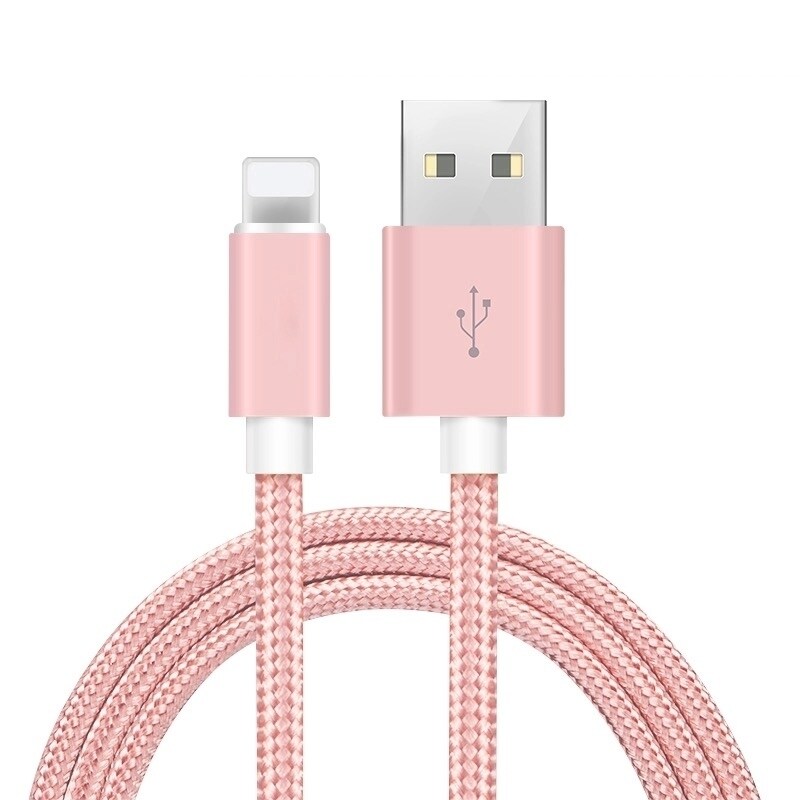 Bedazzled Bijou 6FT Heavy Duty Braided 8 Pin iPhone USB Charger Cable Cord