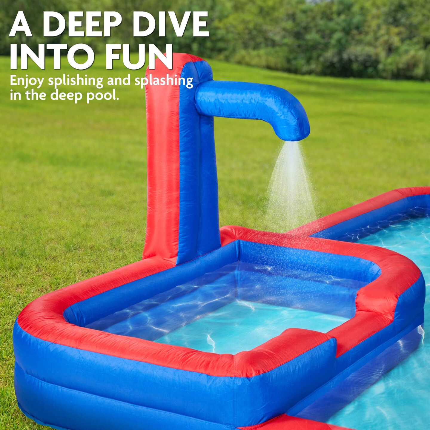 Sunny &#x26; Fun Mega Inflatable Kids Backyard Water Slide Park