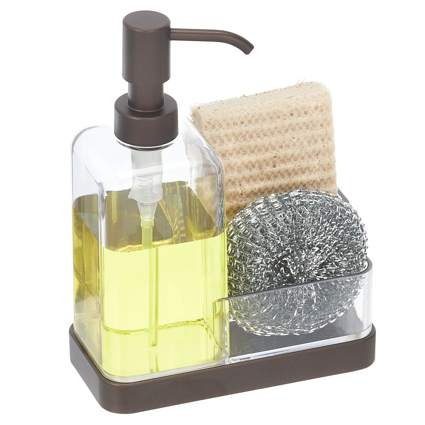 mDesign Plastic Kitchen Sink Countertop Hand Soap Dispenser