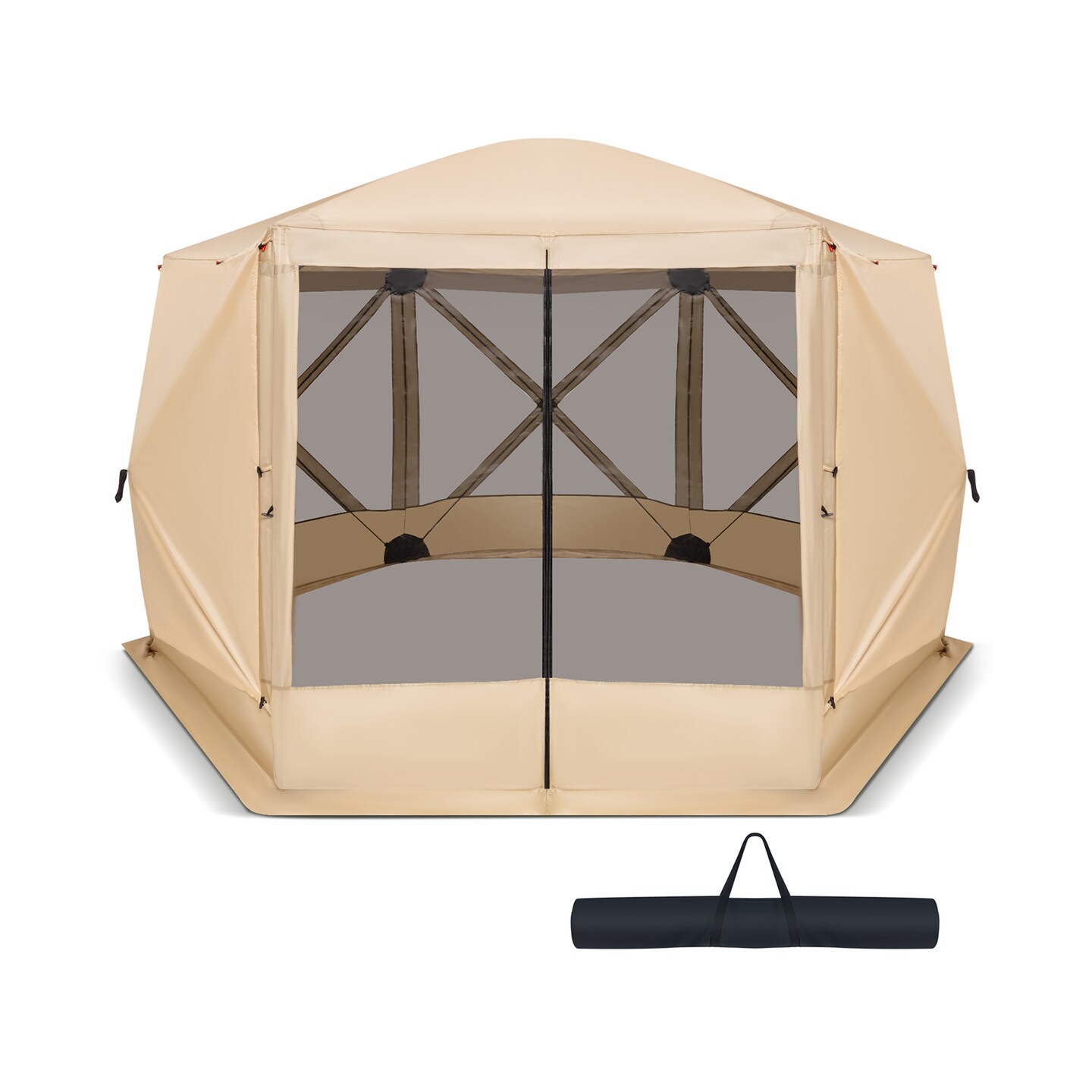 11.5 X 11.5 Ft Pop-up Screen House Tent With Portable Carrying Bag