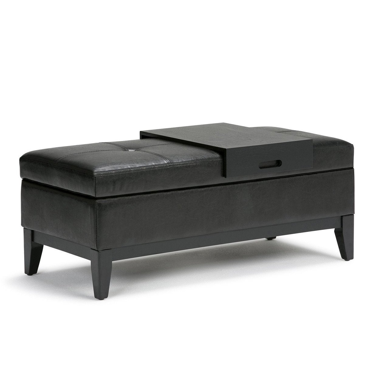 Simplihome Oregon 42"Contemporary Rectangle Lift Top Storage Ottoman Bench