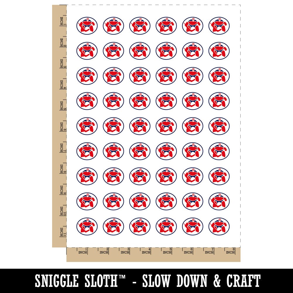 Hockey Goalie Goalkeeper with Stick Temporary Tattoo Water Resistant Fake Body Art Set Collection (1 Sheet)