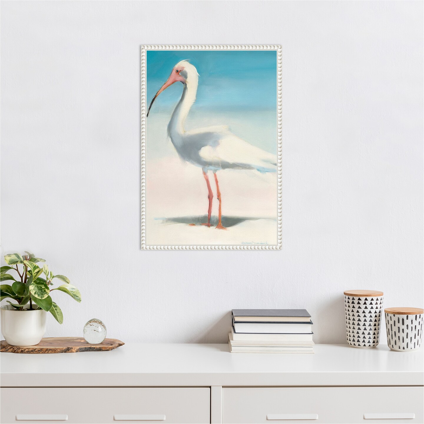 Boca Ibis by Kathleen Broaderick Framed Canvas Wall Art