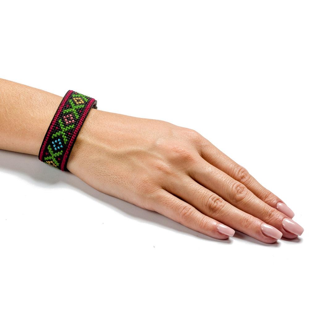 Cross-stitch kit on artificial leather