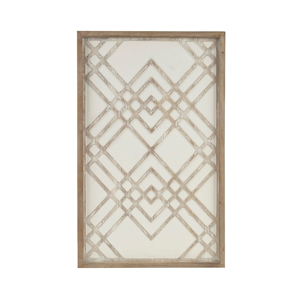 Gracie Mills   Ilene Modern Two-Tone Geometric Wood Panel  - GRACE-14247