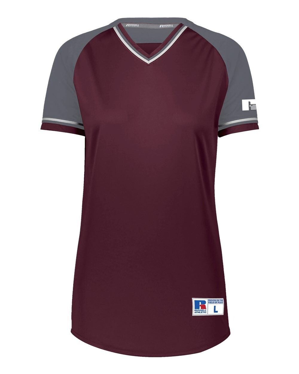 Russell Athletic&#xAE; - Women&#x27;s Classic V-Neck Jersey - R01X3X | 100% polyester double knit with color secure | Dri-Power moisture-management properties | Unleash Your Style with Our Trendy Sports Uniform
