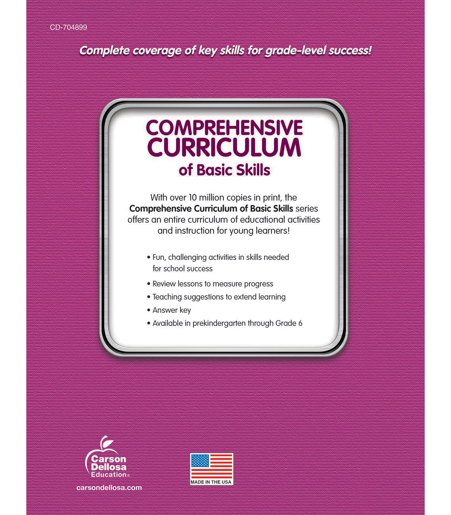 Carson Dellosa Comprehensive Curriculum of Basic Skills 6th Grade Workbooks All Subjects, Reading Comprehension, Language Arts, Grammar, Math, and Writing Practice, Classroom or Homeschool Curriculum