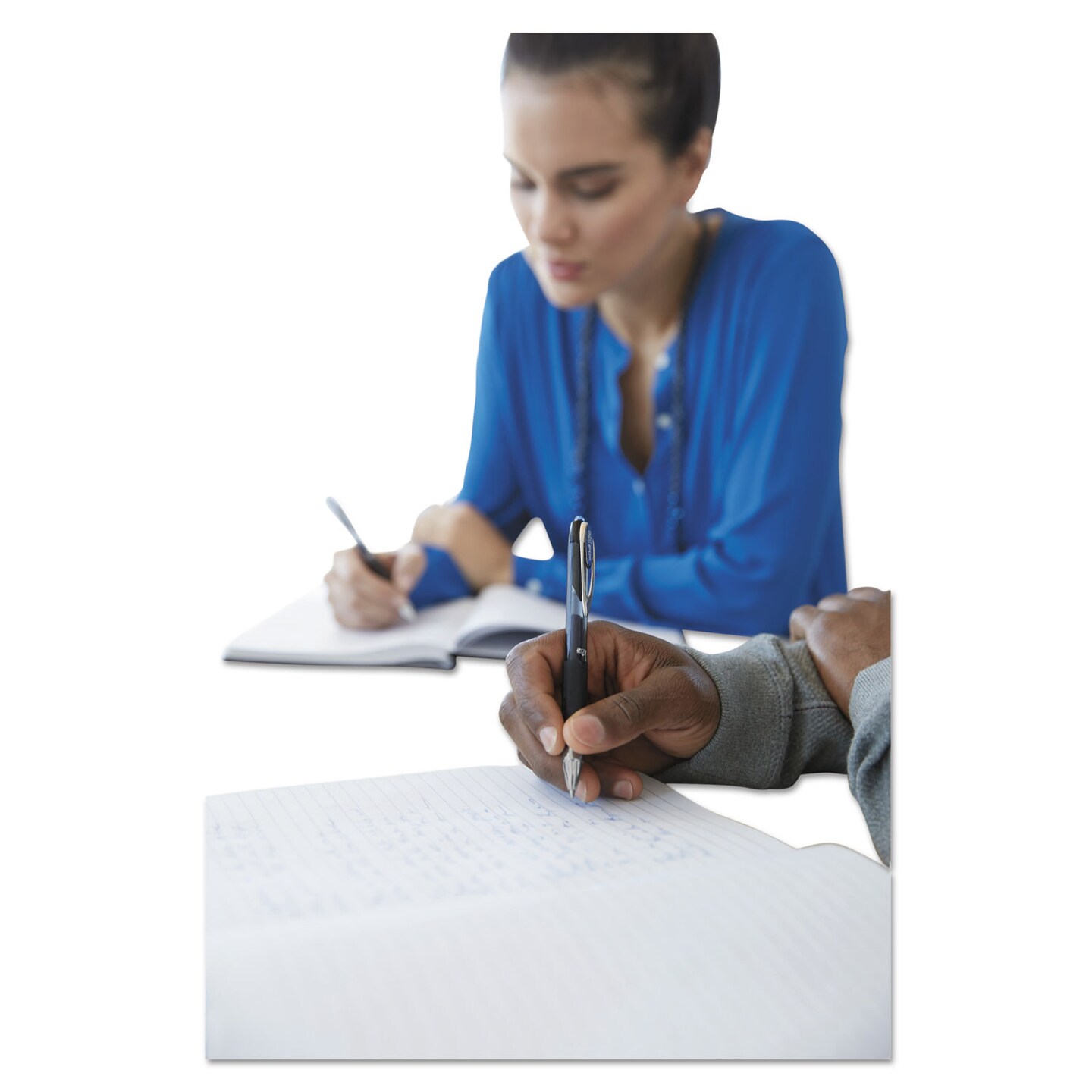Uni-Ball Signo 207 Retractable Gel Pen, 1mm, Black Ink, Translucent Black Barrel, Dozen
