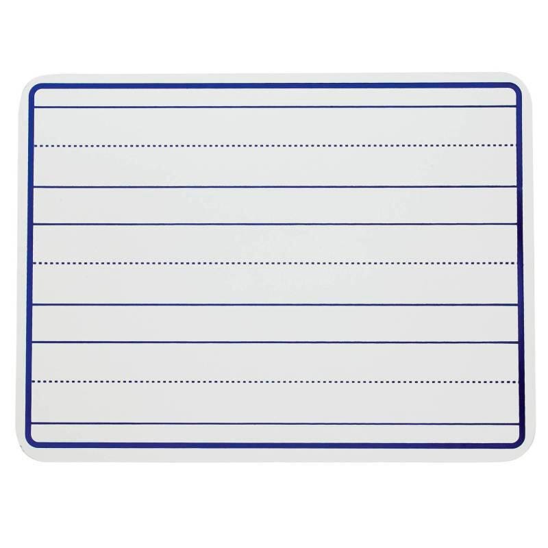 School Smart Lined Dry Erase Boards, 9 x 12 Inches, Pack of 10