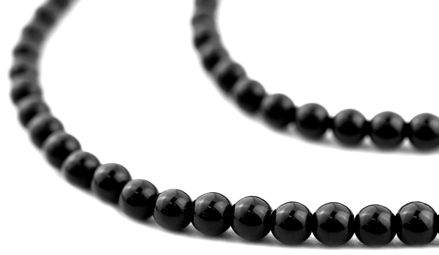 TheBeadChest Round Jet Beads (8mm)
