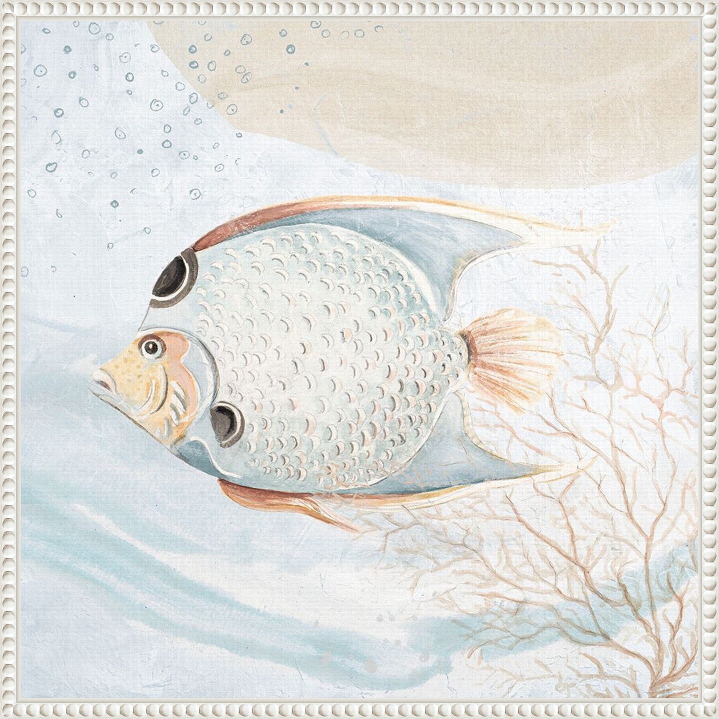 Ocean Oasis Bubbles Tropical Fish by Patricia Pinto Framed Canvas Wall Art