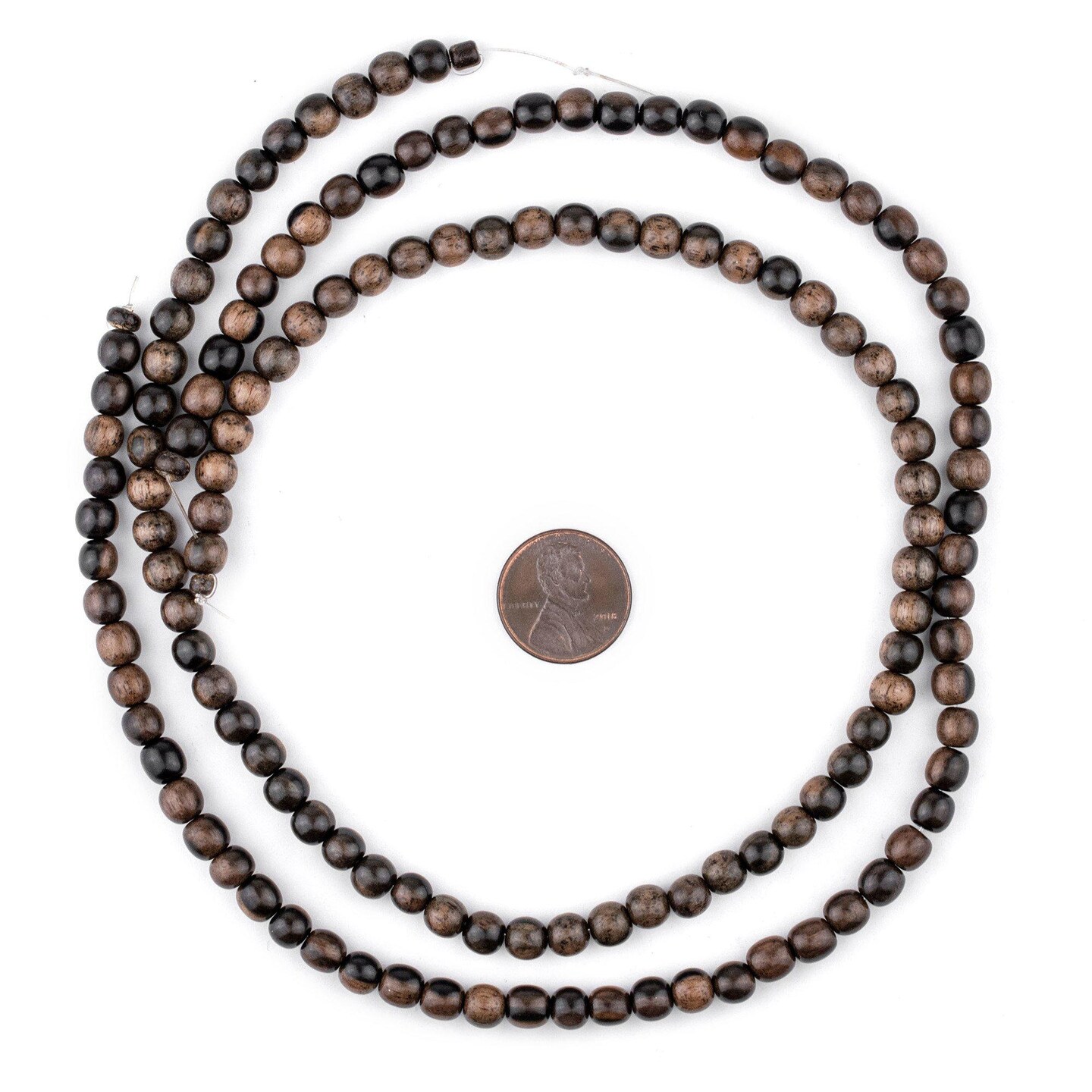 TheBeadChest Dark Round Natural Ebony Beads (6mm)