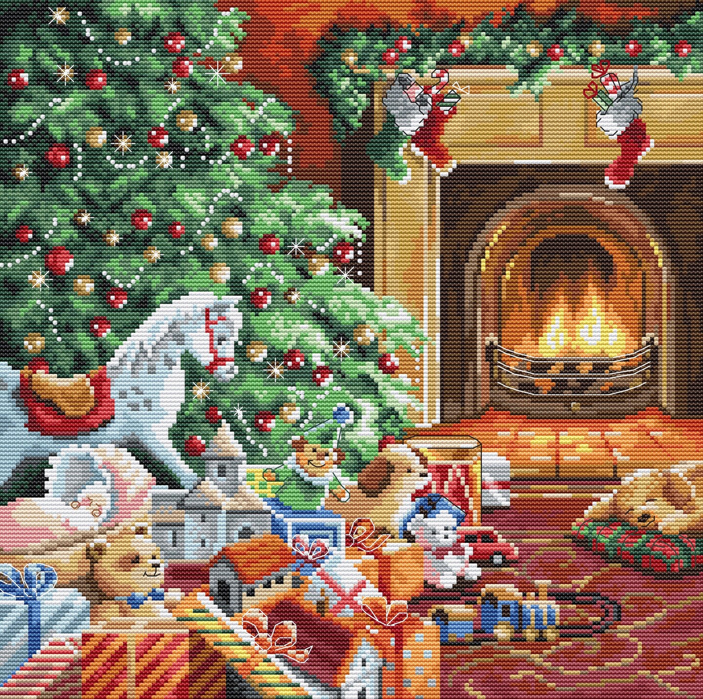 Counted Cross Stitch Kit Cozy Christmas L8009