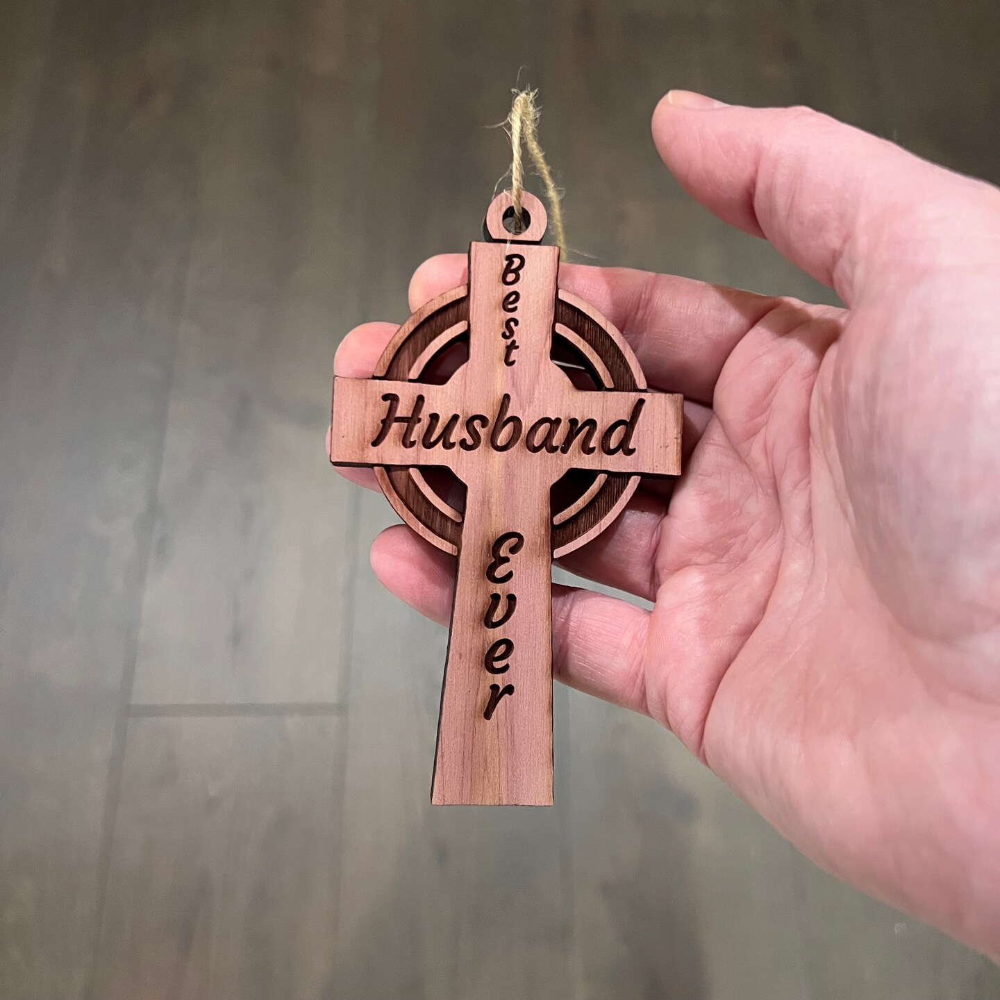 Best Husband Ever Celtic Cross - Cedar Ornament Best Husband Ever Celtic Cross - Cedar Ornament