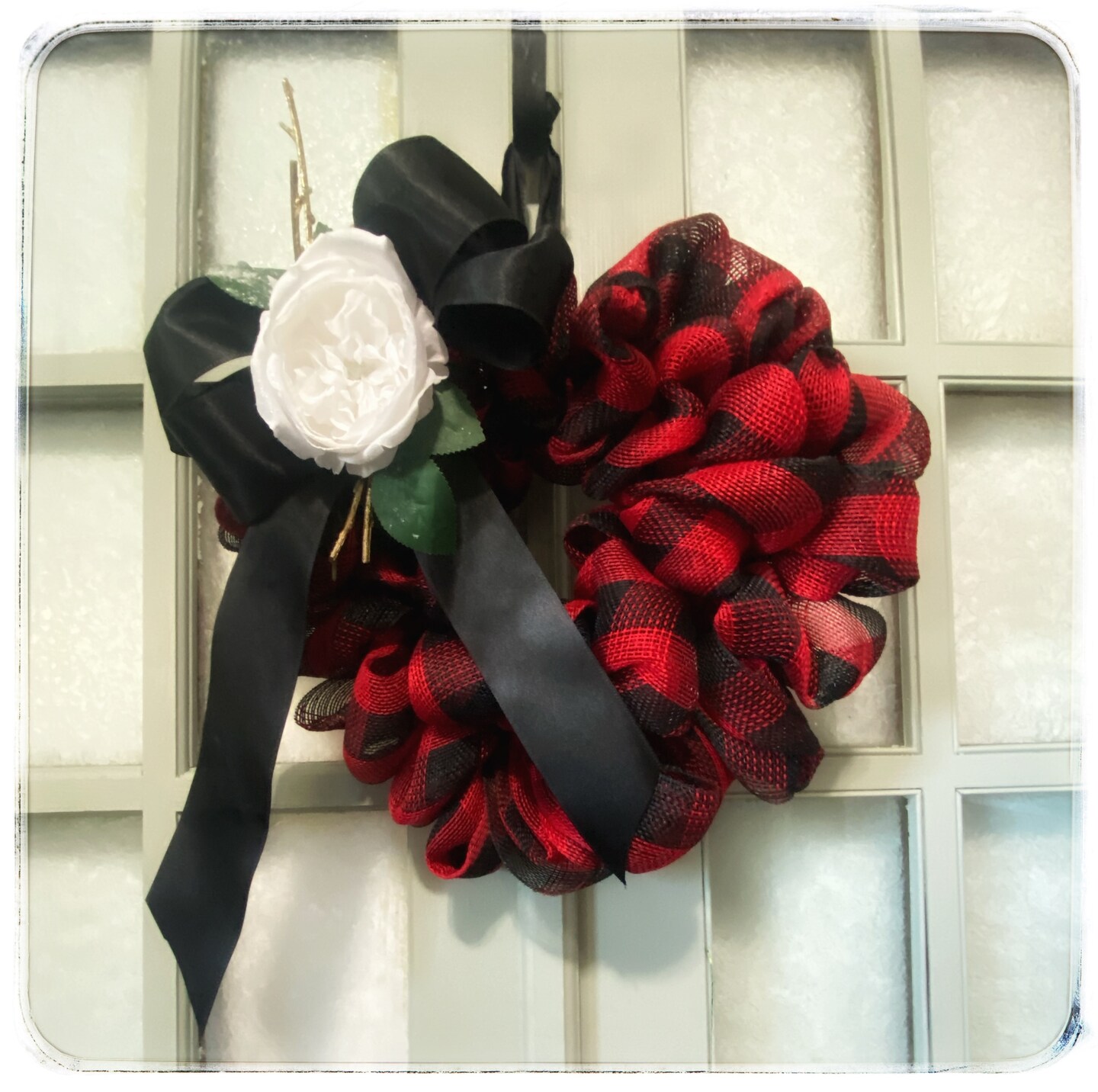 Red, White, and outlets Black Valentine’s Day Wreath