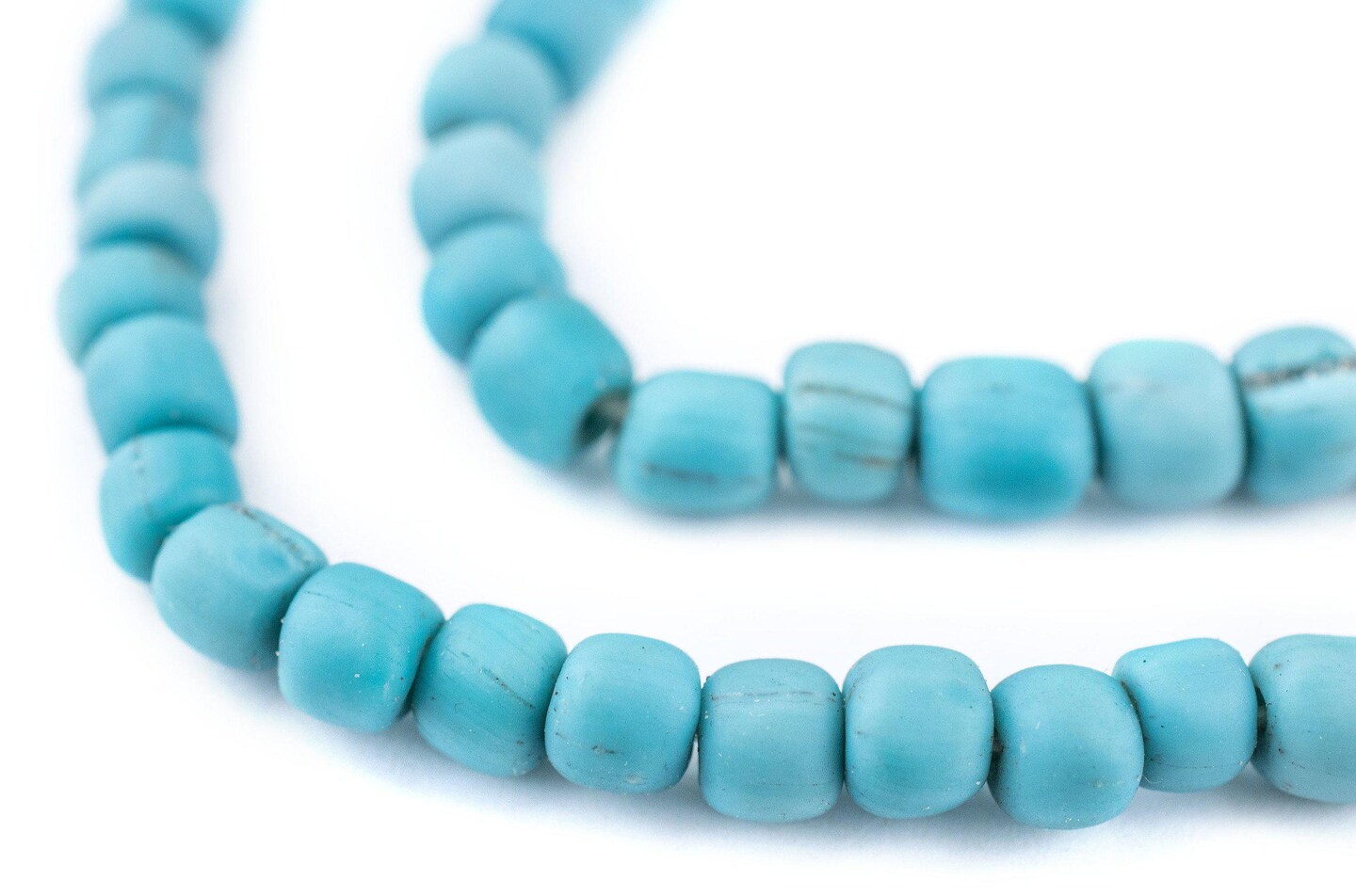 TheBeadChest Indonesian Glass Beads, Small Java Bali 4mm Spacers Jewelry Making Supplies for Necklaces, Bracelets, DIY Crafts (Turquoise)