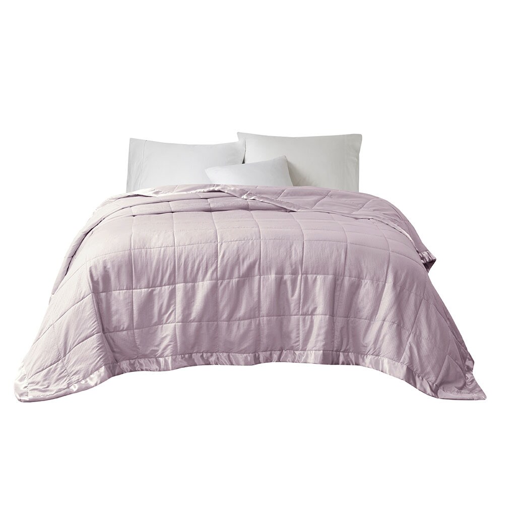 Oversized Down Alternative Blanket with Satin Trim