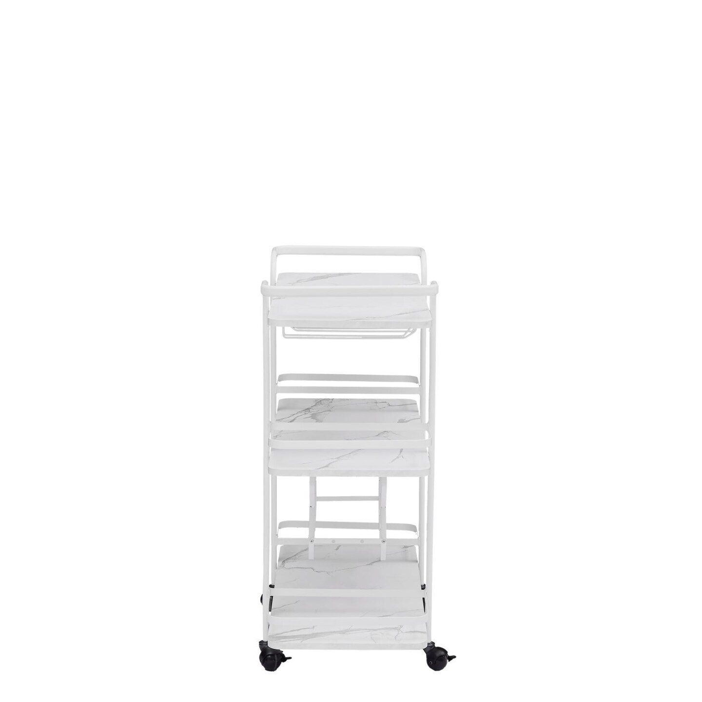 Drinks Trolley Cart with Rolling Wheels Hotel Serving Cart with Wine and Glass Holders Bar Carts