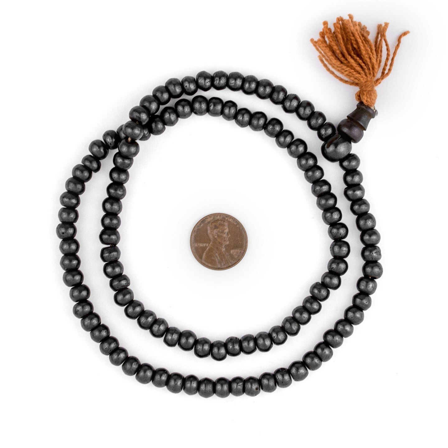 108 6mm Black Bone Mala Beads - Handmade Fair Trade Nepal Prayer Rosary Beads Necklace for Mediation, Yoga, Jewelry Making, Crafts - The Bead Chest