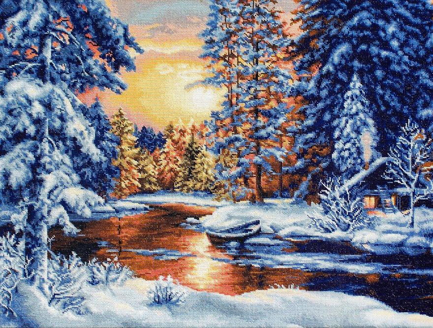 Winter Landscape B477L Counted Cross-Stitch Kit