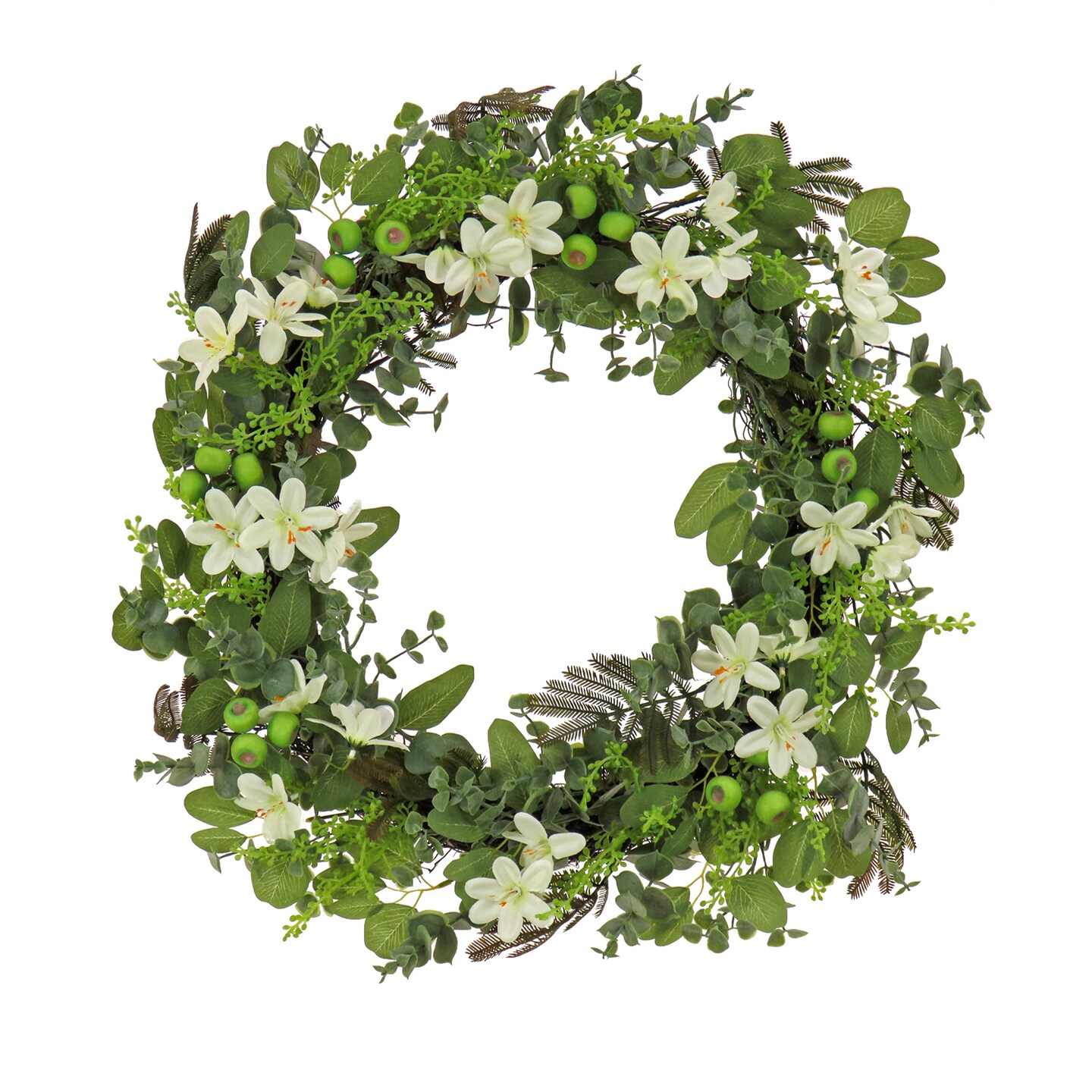 24&#x22; Spring Mixed Blossoms Floral Wreath