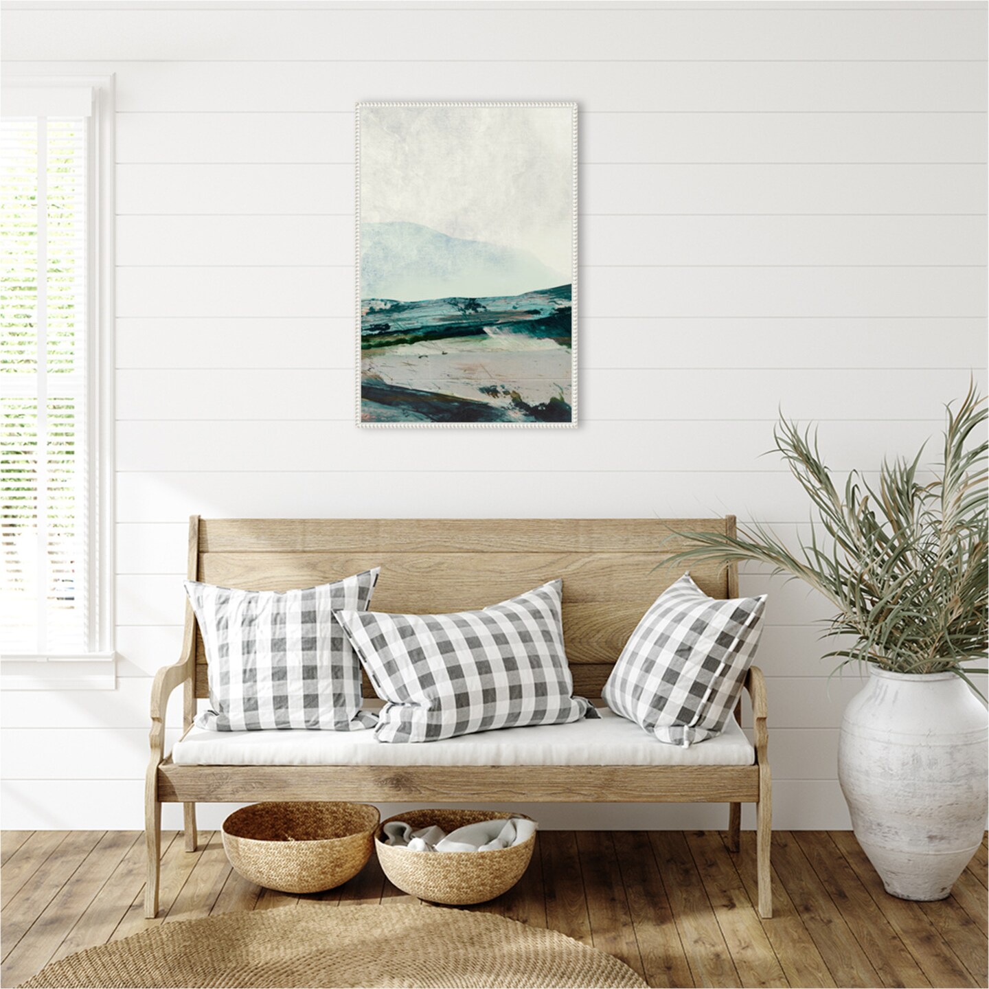 Mountains by Dan Hobday Framed Canvas Wall Art