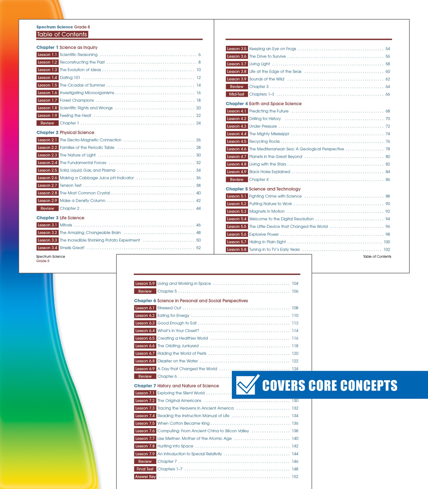 Spectrum Grade 8 Science Workbook, Middle School Books Covering Natural, Earth, Life Sciences, and More With Scientific Research Activities, Classroom or Homeschool Curriculum