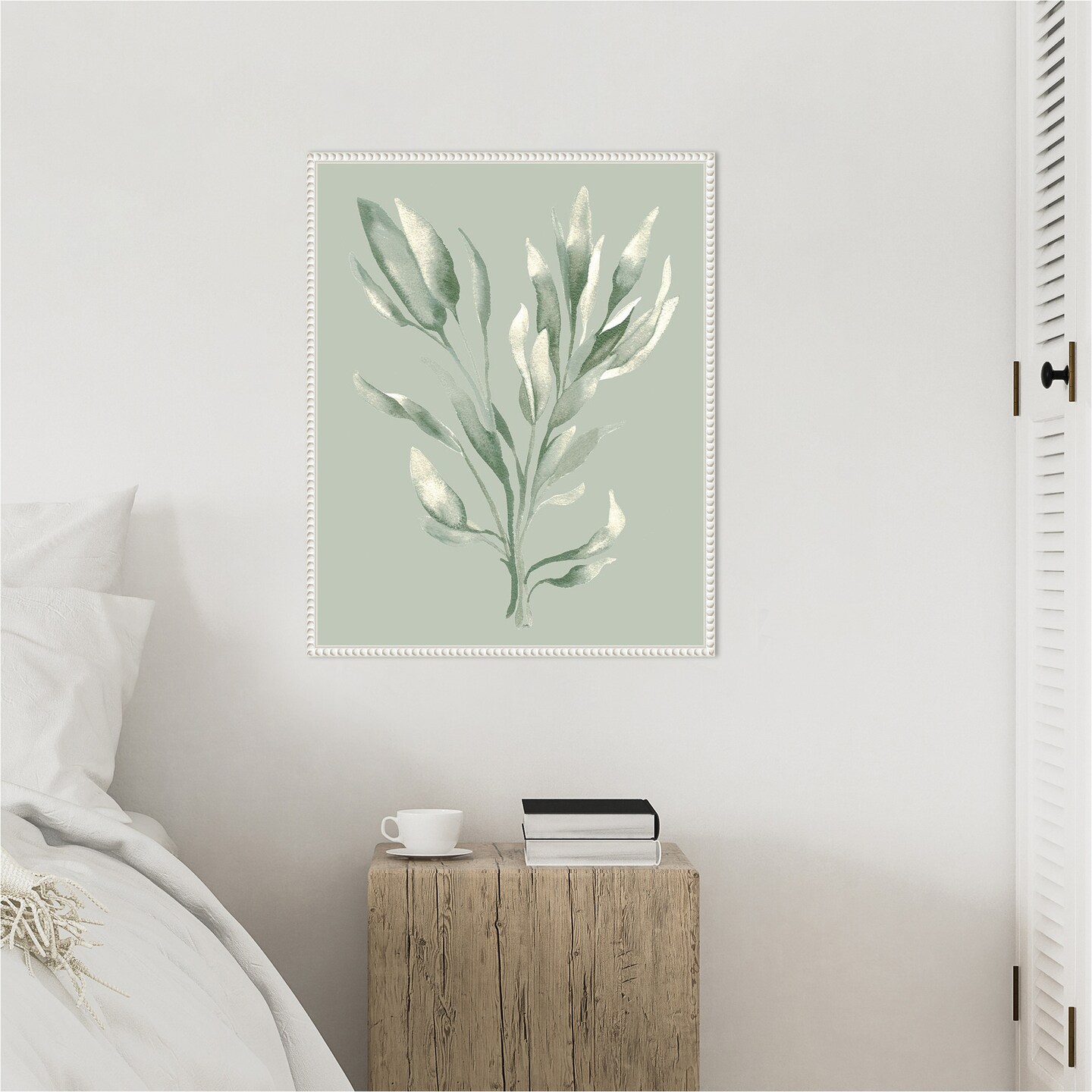 Tonal Green Ferns II by Elizabeth Medley Framed Canvas Wall Art