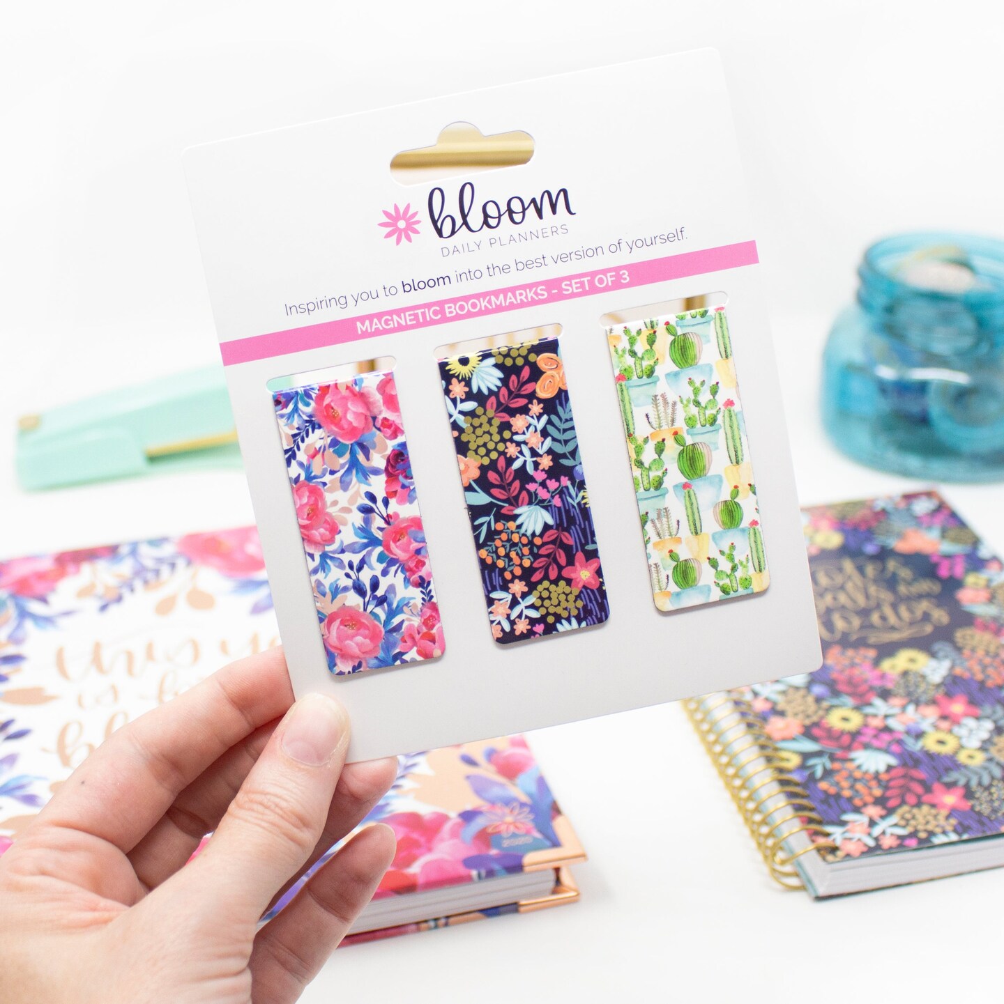 bloom daily planners Magnetic Bookmarks, Botanical, Set of 3