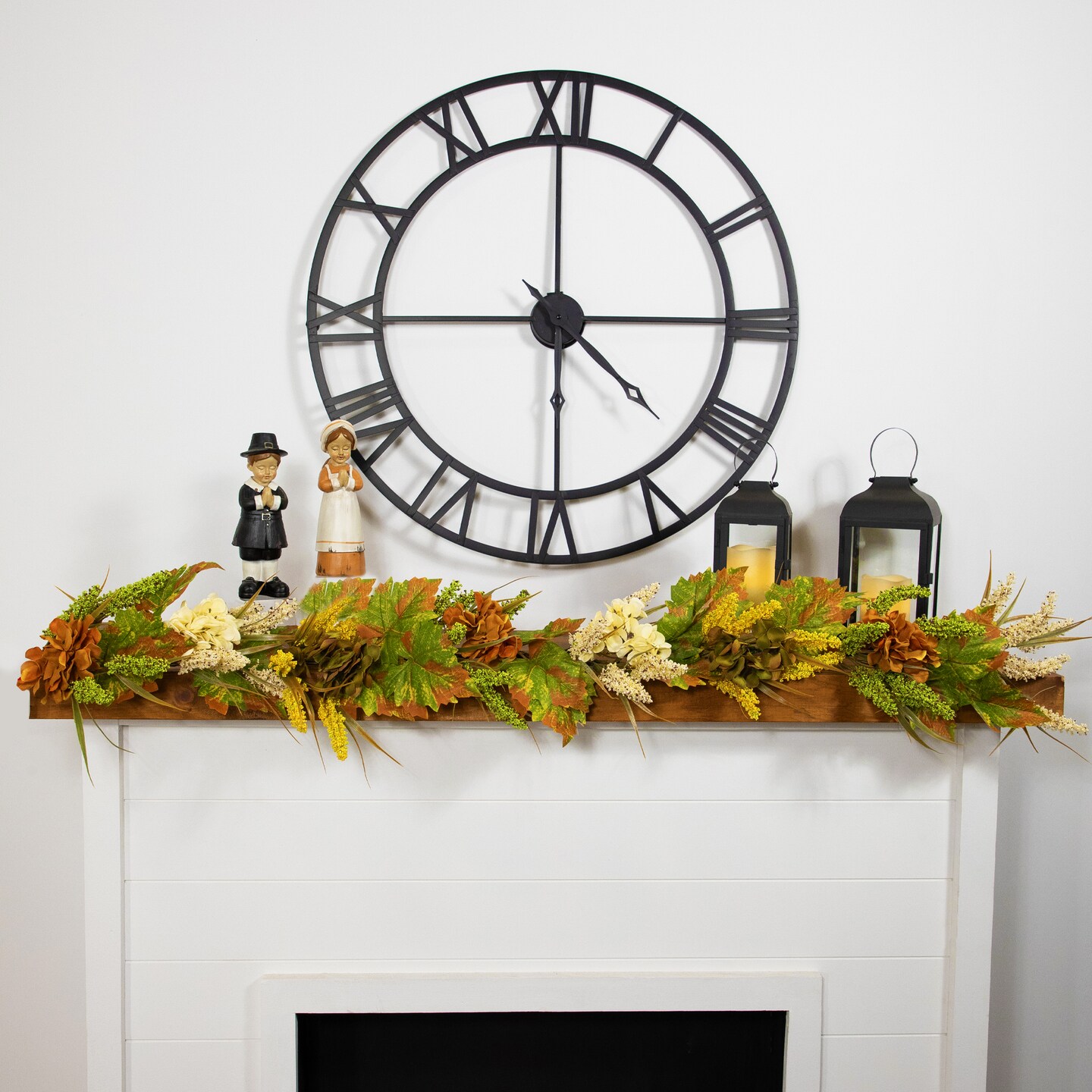 Northlight Hydrangea, Pib Berry and Maple Floral Garland - Thumbnail 5