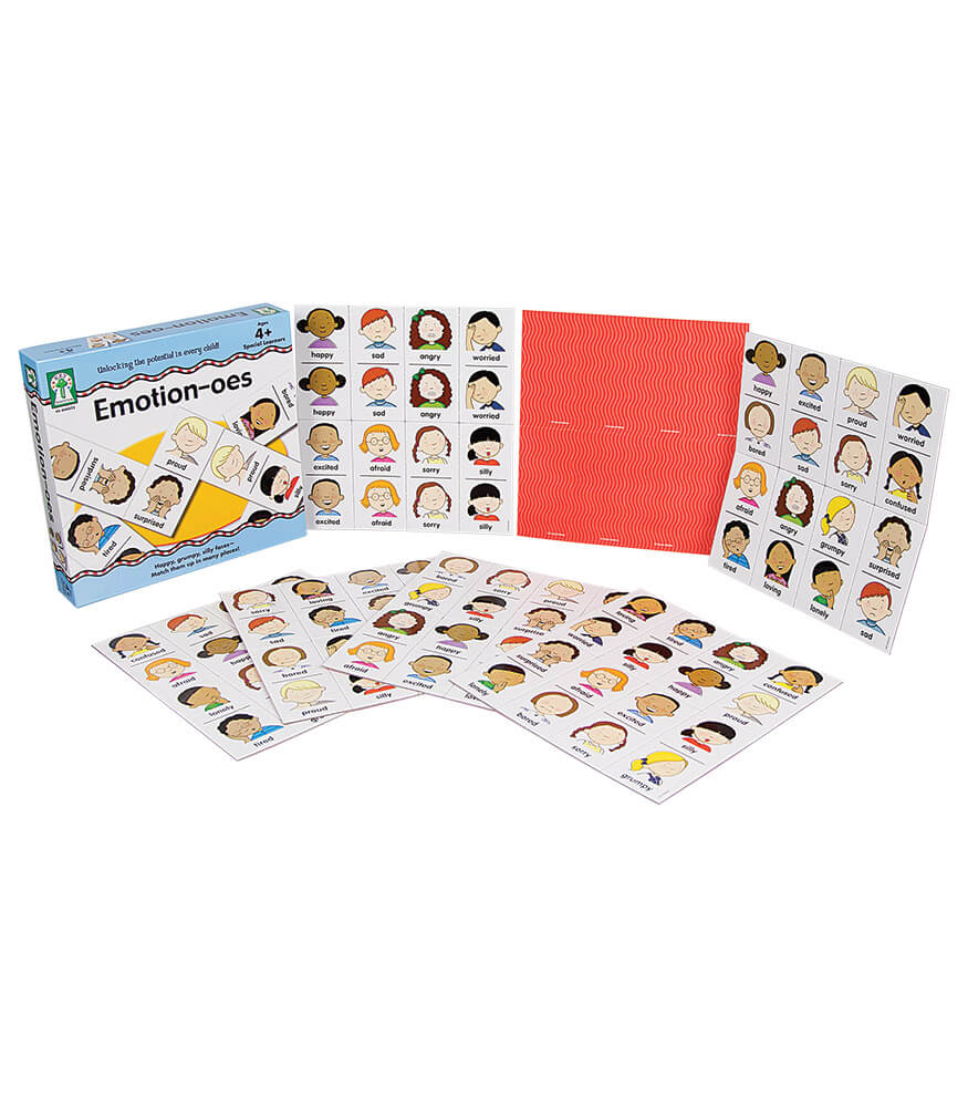 Key Education Emotion-oes Kids Games, Dominos for Kids With Facial Expression Cards, Social Emotional Learning Activities and Play Therapy Toys Ages 4+