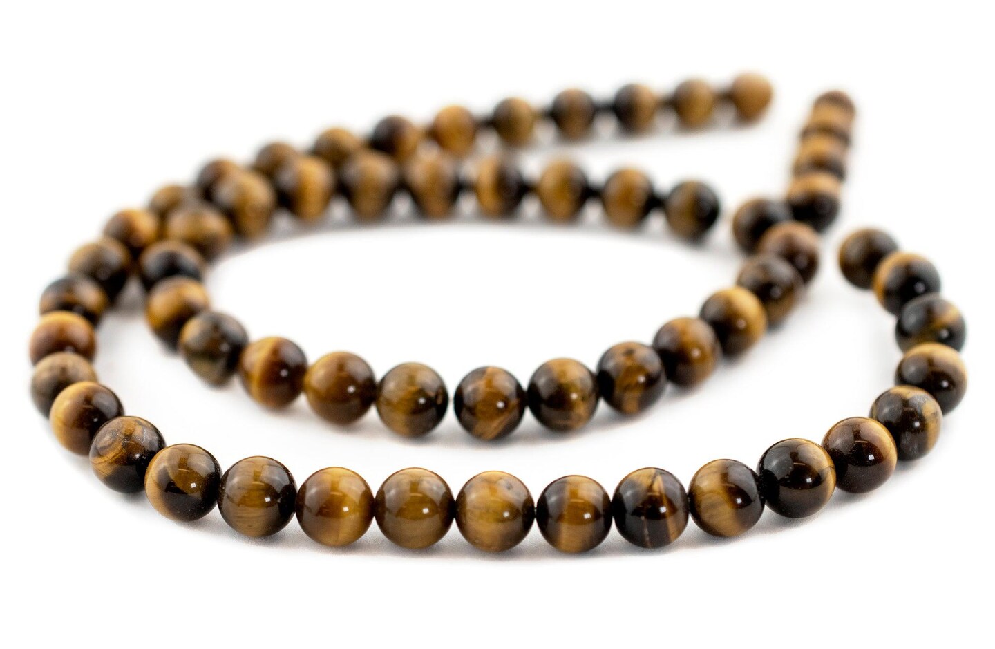 TheBeadChest Round Tiger Eye Beads (8mm)