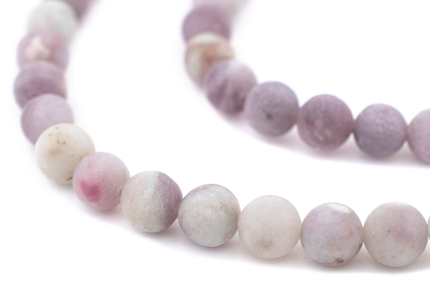 TheBeadChest Matte Lavender Lilac Jade Beads (8mm): Organic Gemstone Round Spherical Energy Stone Healing Power Crystal for Jewelry Bracelet Mala Necklace Making