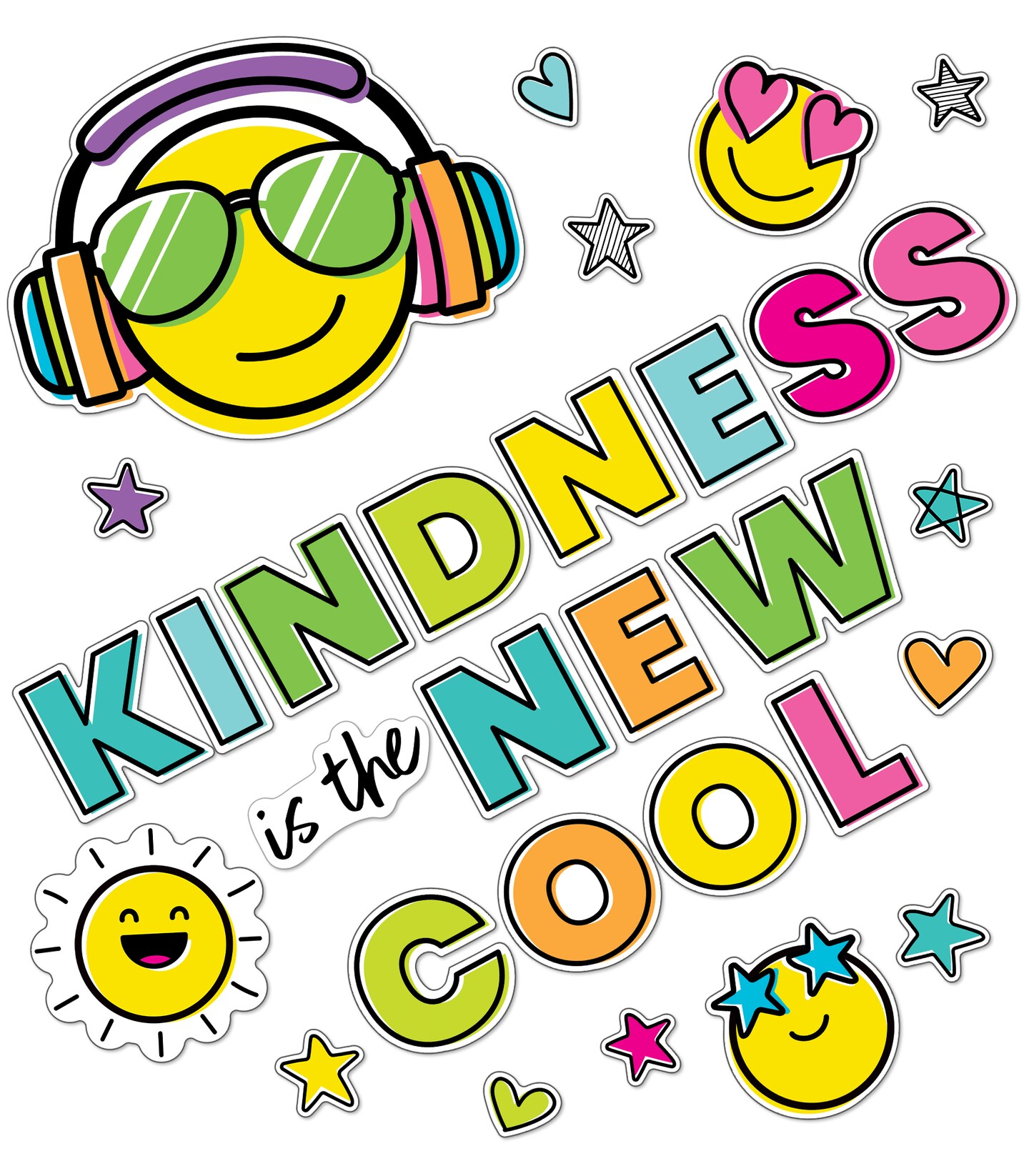 Carson Dellosa Kind Vibes Bulletin Board Set—Kindness is the New Cool