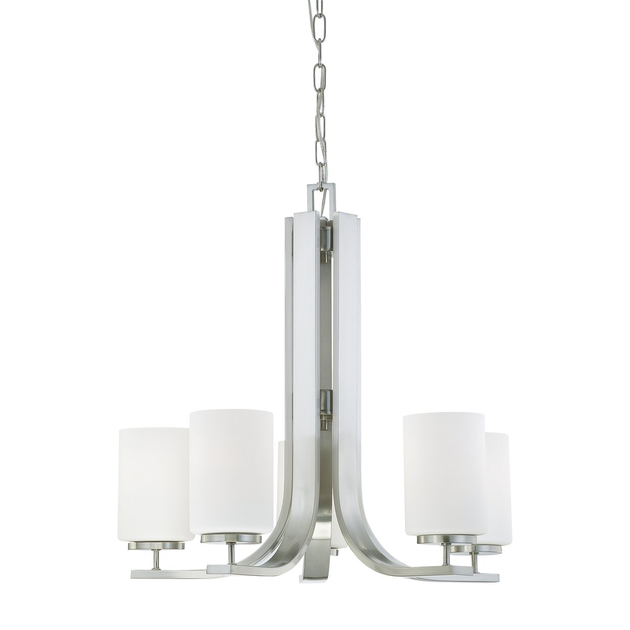 Pendenza 23.5 Wide 5-Light Chandelier - Brushed Nickel