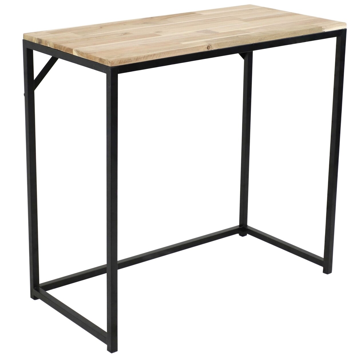 Sunnydaze   Indoor Acacia Wood End Table - Unfinished - 31.5 in