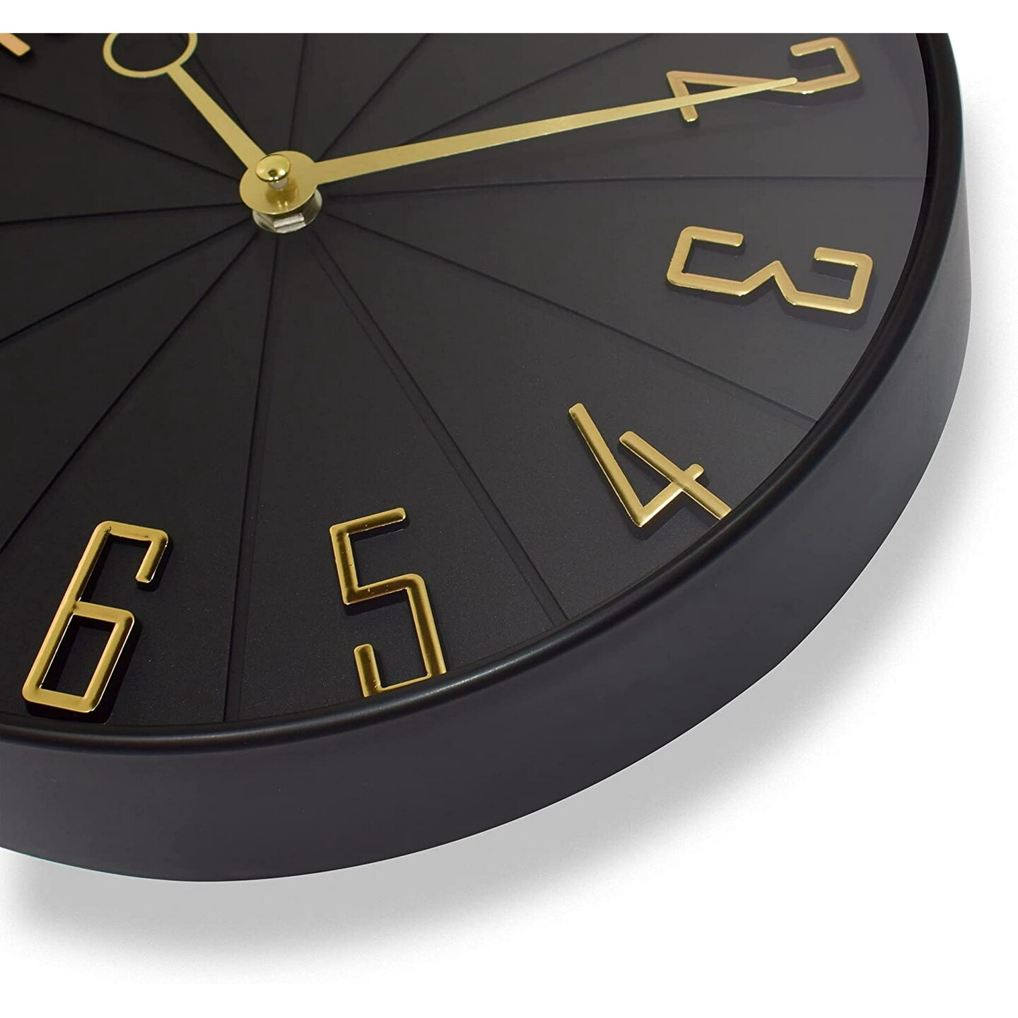 Westclox 12&#x22; Black &#x26; Gold Modern Analog QA Wall Clock