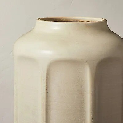 16 inch retailer Distressed Vase in Natural Cream Hearth and Hand