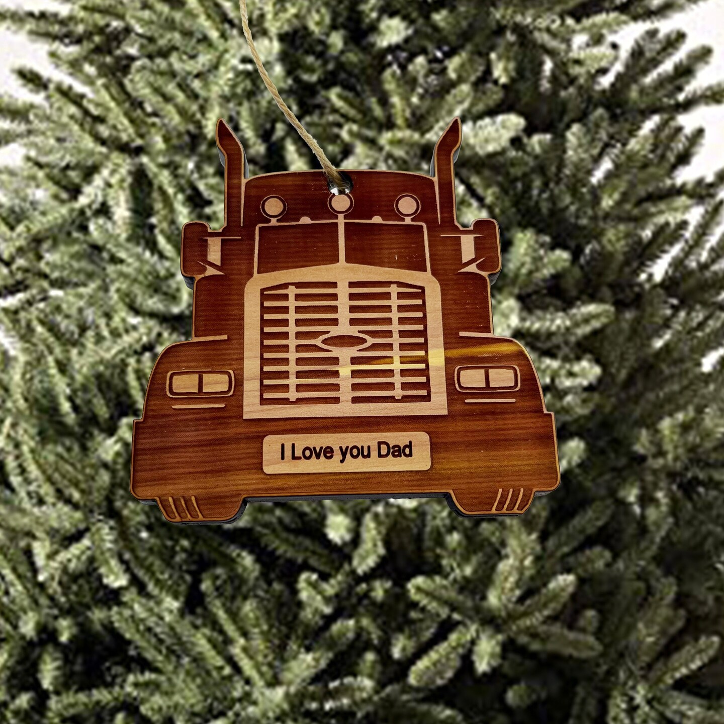 Diesel I Love you Dad - Cedar Ornament Diesel I Love you Dad - Cedar Ornament