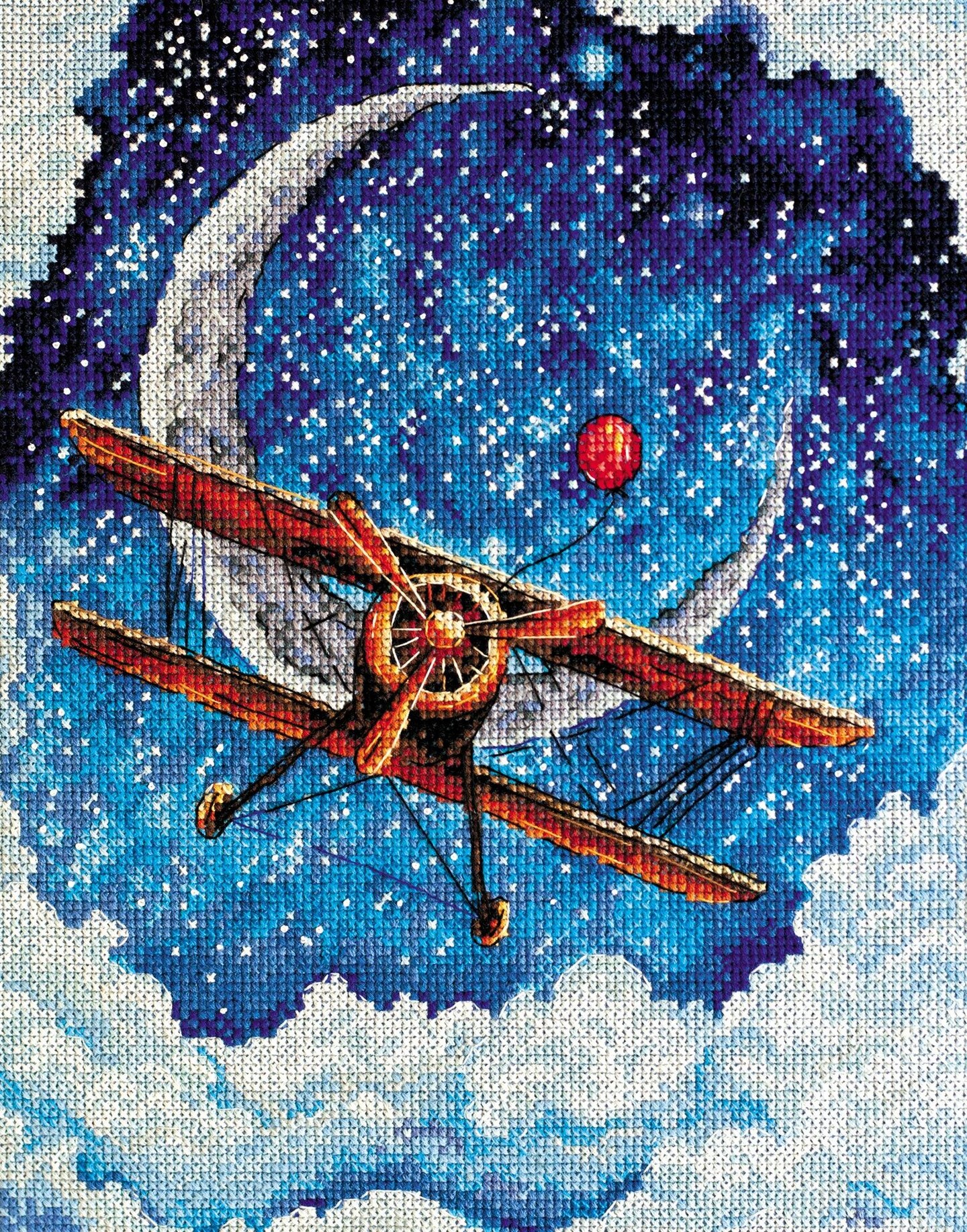 Cross-stitch kit Above the clouds