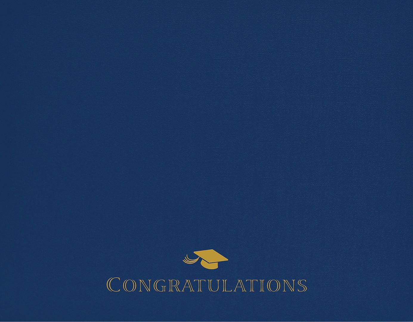 Great Papers! Certificate Cover with Gold Foil, CONGRATULATIONS with Grad Hat , Navy, 12&#x22; x 9.375&#x22;(folded) with Die-Cuts for 8.5&#x22; x 11&#x22; Document, 5 Count