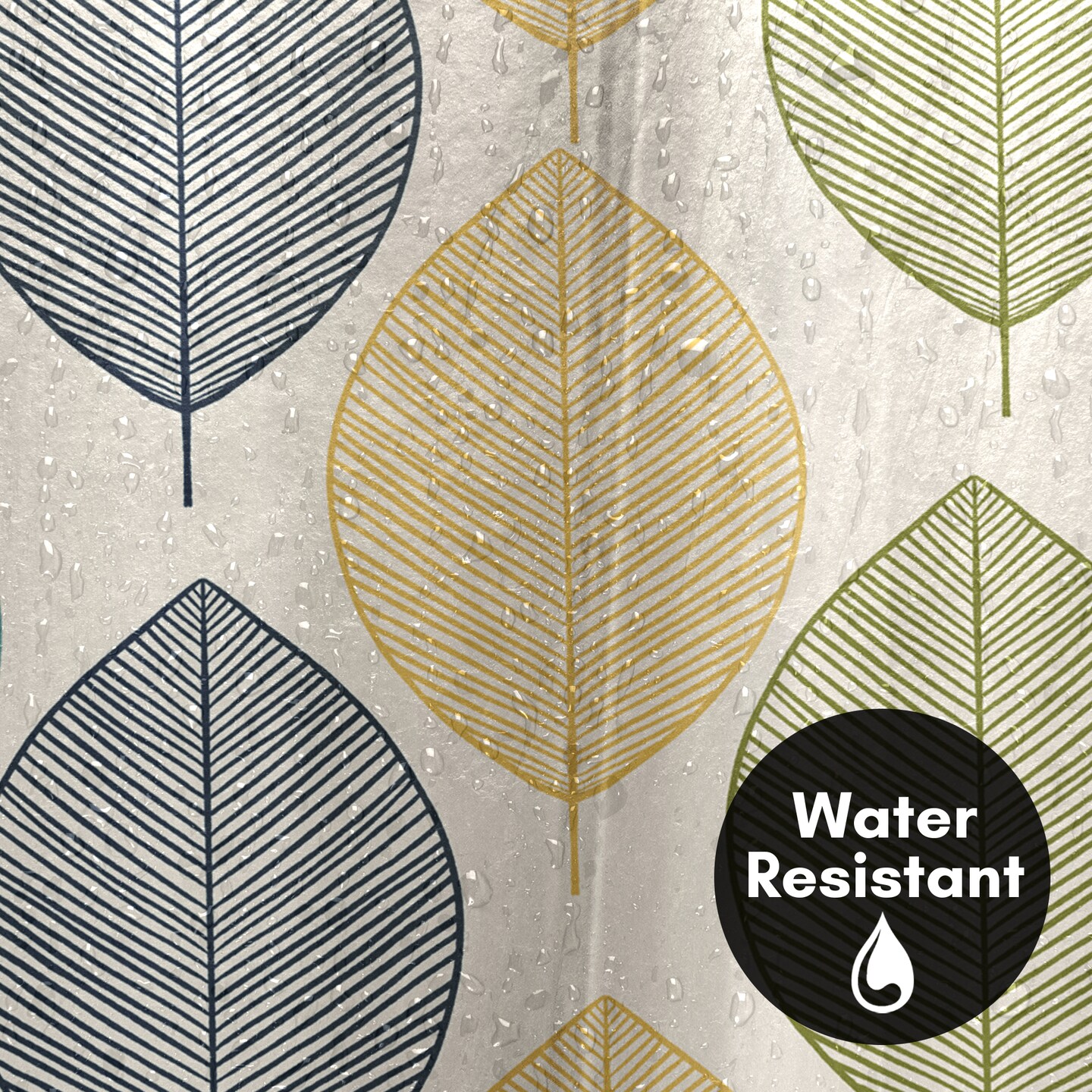 Americanflat 71&#x22; x 74&#x22; Shower Curtain, Leaves Multicolor by Lisa Nohren
