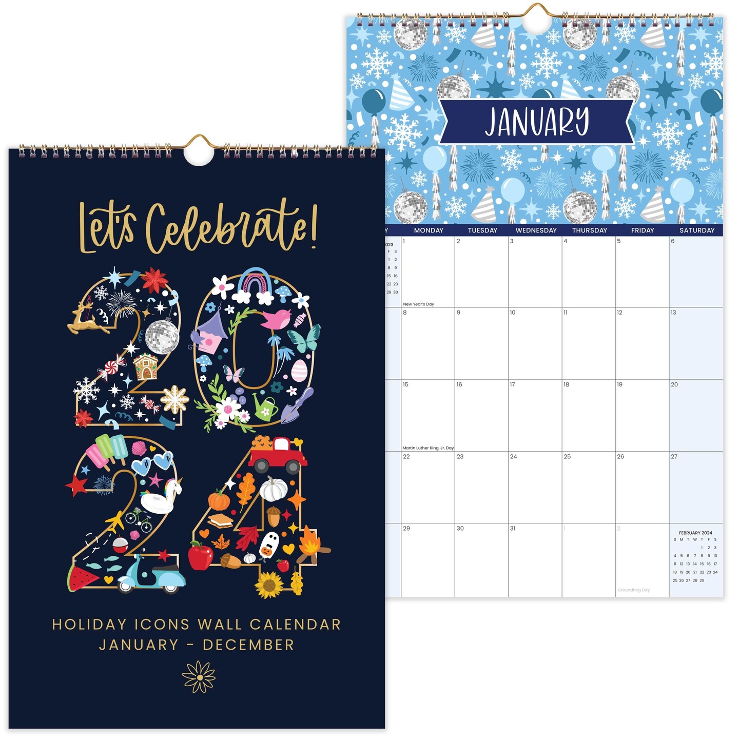 bloom daily planners 2024 Hanging Calendar, 11" x 17", Holiday Icons |  Michaels