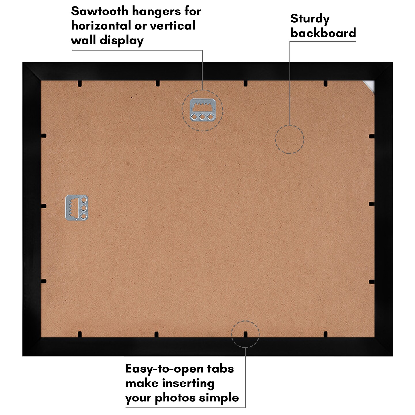 Americanflat 11x14 Collage Picture Frame - Displays Two 5x7 Photos at Once - Family Photo Collage Frame - Shatter Resistant Glass - Hanging Hardware for Horizontal or Vertical Display