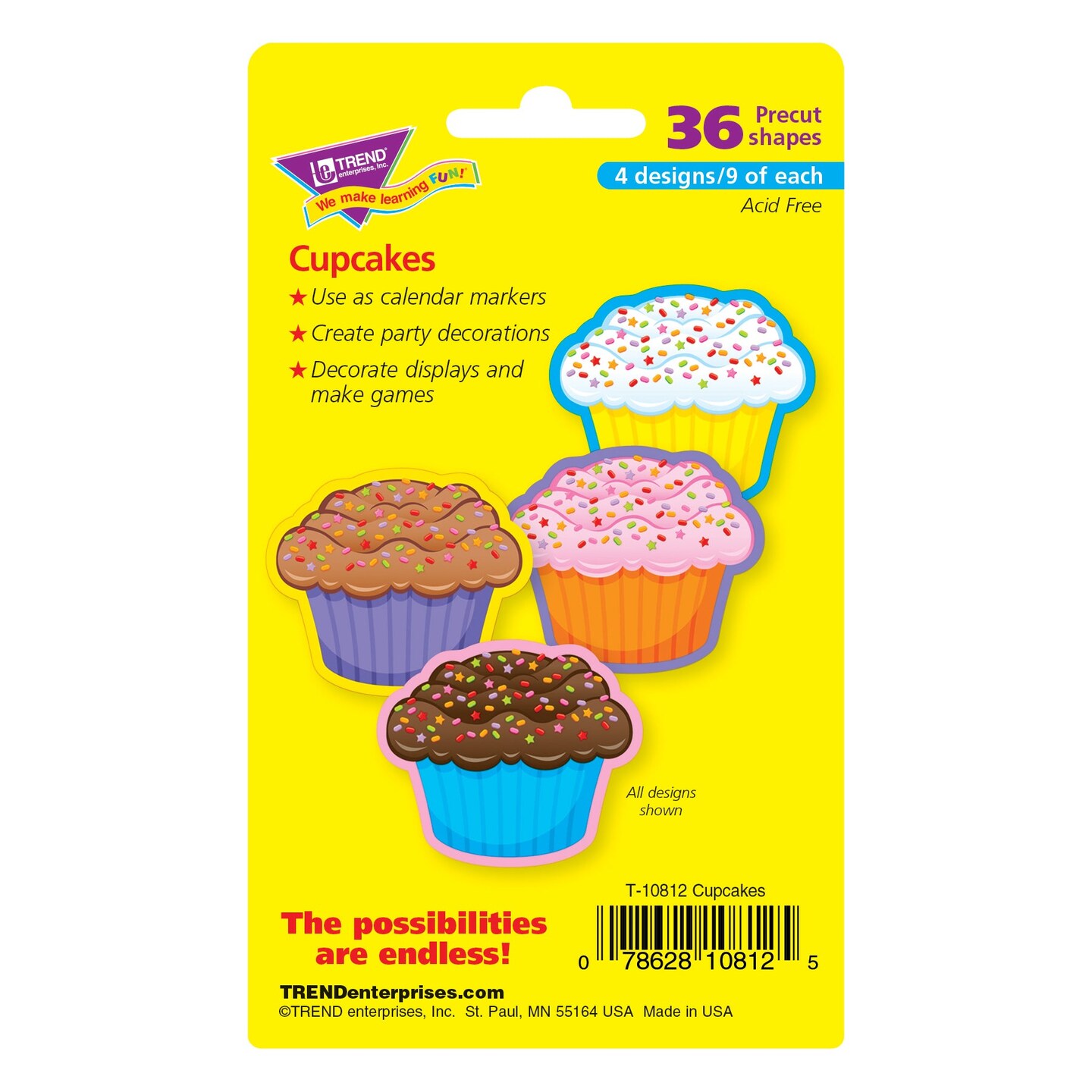Cupcakes Mini Accents Variety Pack, 36 Per Pack, 6 Packs