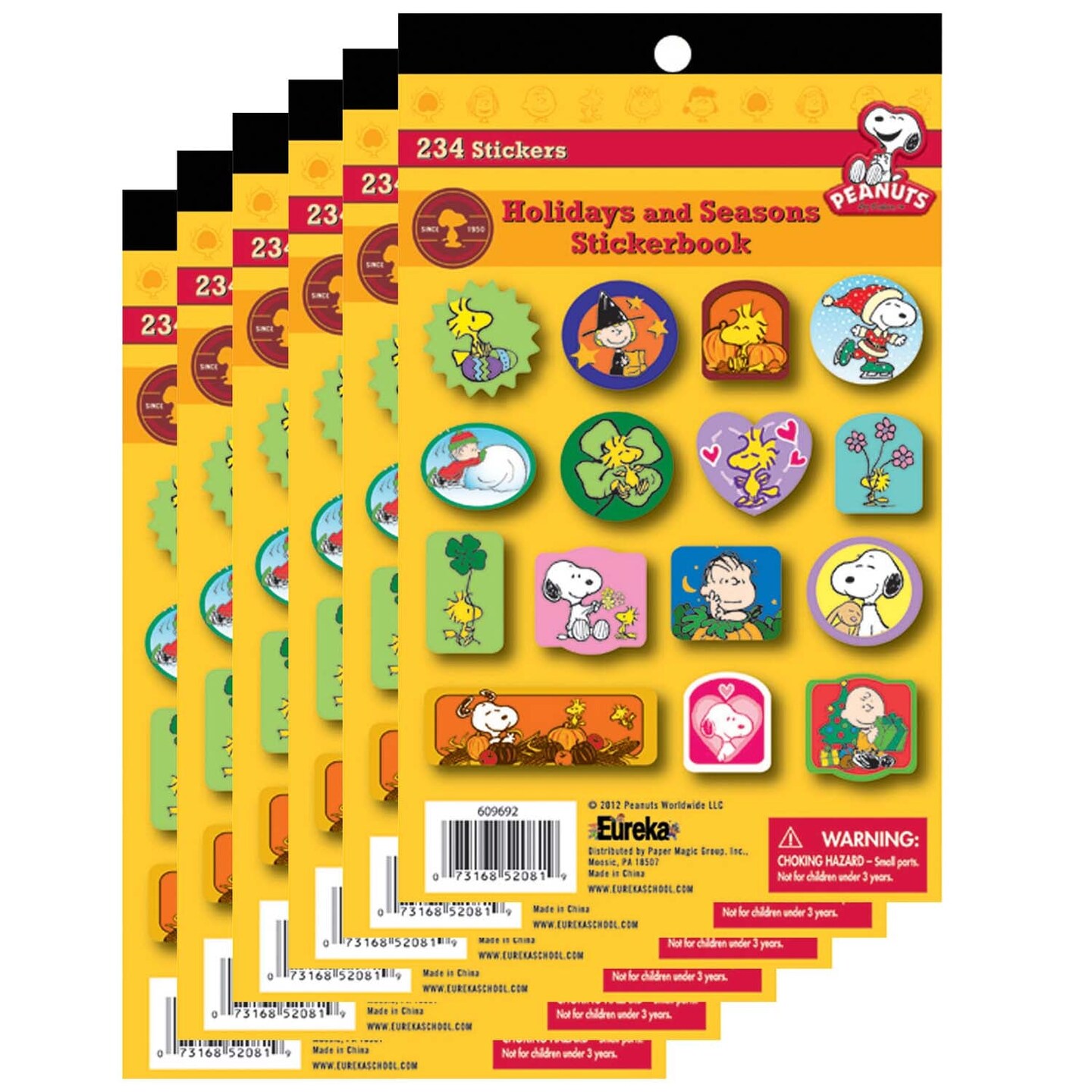 Peanuts&#xAE; Seasons and Holidays Sticker Book, Pack of 6